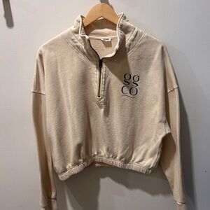 Graphic zip sweatshirt L